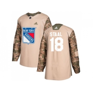 Youth Adidas New York Rangers #18 Marc Staal Camo Authentic 2017 Veterans Day Stitched NHL Jersey