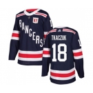 Youth Adidas New York Rangers #18 Walt Tkaczuk Authentic Navy Blue 2018 Winter Classic NHL Jersey