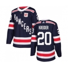 Youth Adidas New York Rangers #20 Chris Kreider Authentic Navy Blue 2018 Winter Classic NHL Jersey