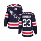 Youth Adidas New York Rangers #23 Jeff Beukeboom Authentic Navy Blue 2018 Winter Classic NHL Jersey