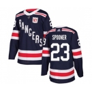 Youth Adidas New York Rangers #23 Ryan Spooner Authentic Navy Blue 2018 Winter Classic NHL Jersey