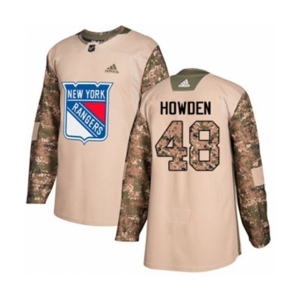 Youth Adidas New York Rangers #48 Brett Howden Authentic Camo Veterans Day Practice NHL Jersey