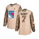 Youth Adidas New York Rangers #7 Rod Gilbert Authentic Camo Veterans Day Practice NHL Jersey