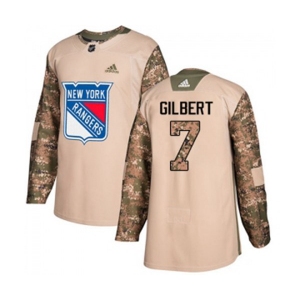 Youth Adidas New York Rangers #7 Rod Gilbert Authentic Camo Veterans Day Practice NHL Jersey