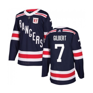 Youth Adidas New York Rangers #7 Rod Gilbert Authentic Navy Blue 2018 Winter Classic NHL Jersey