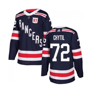 Youth Adidas New York Rangers #72 Filip Chytil Authentic Navy Blue 2018 Winter Classic NHL Jersey