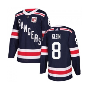 Youth Adidas New York Rangers #8 Kevin Klein Authentic Navy Blue 2018 Winter Classic NHL Jersey