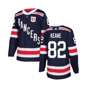 Youth Adidas New York Rangers #82 Joey Keane Authentic Navy Blue 2018 Winter Classic NHL Jersey