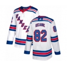 Youth Adidas New York Rangers #82 Joey Keane Authentic White Away NHL Jersey