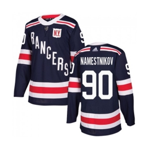 Youth Adidas New York Rangers #90 Vladislav Namestnikov Authentic Navy Blue 2018 Winter Classic NHL Jersey