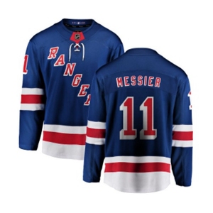 Youth New York Rangers #11 Mark Messier Fanatics Branded Royal Blue Home Breakaway NHL Jersey