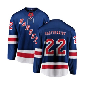 Youth New York Rangers #22 Kevin Shattenkirk Fanatics Branded Royal Blue Home Breakaway NHL Jersey