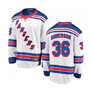 Youth New York Rangers #36 Glenn Anderson Fanatics Branded White Away Breakaway NHL Jersey