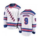 Youth New York Rangers #9 Adam Graves Fanatics Branded White Away Breakaway NHL Jersey