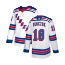 Youth Reebok New York Rangers #18 Walt Tkaczuk Authentic White Away NHL Jersey