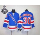 youth nhl jerseys new york rangers #30 lundqvist blue[2014 stanley cup]