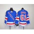 youth nhl jerseys new york rangers #61 nash lt.blue