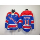 nhl jerseys new york rangers #11 messier blue[pullover hooded sweatshirt patch C]