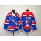 nhl jerseys new york rangers #2 leetch blue[pullover hooded sweatshirt]