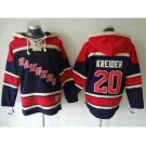 nhl jerseys new york rangers #20 kreider dk.blue-red[pullover hooded sweatshirt]