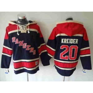nhl jerseys new york rangers #20 kreider dk.blue-red[pullover hooded sweatshirt]