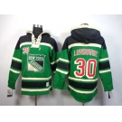 nhl jerseys new york rangers #30 lundqvist green[pullover hooded sweatshirt]