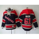 nhl jerseys new york rangers #61 nash dk.blue-red[pullover hooded sweatshirt]