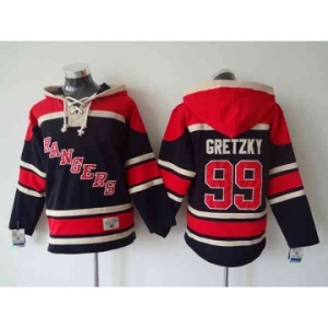 nhl jerseys new york rangers #99 gretzky dk.blue-red[pullover hooded sweatshirt]