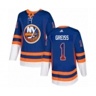 Adidas New York Islanders #1 Thomas Greiss Authentic Royal Blue Drift Fashion NHL Jersey