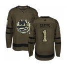 Adidas New York Islanders #1 Thomas Greiss Premier Green Salute to Service NHL Jersey