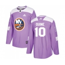 Adidas New York Islanders #10 Alan Quine Authentic Purple Fights Cancer Practice NHL Jersey