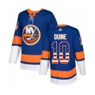 Adidas New York Islanders #10 Alan Quine Authentic Royal Blue USA Flag Fashion NHL Jersey