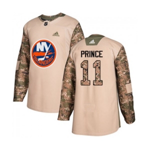 Adidas New York Islanders #11 Shane Prince Authentic Camo Veterans Day Practice NHL Jersey