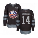 Adidas New York Islanders #14 Tom Kuhnhackl Authentic Black 1917-2017 100th Anniversary NHL Jersey