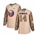 Adidas New York Islanders #14 Tom Kuhnhackl Authentic Camo Veterans Day Practice NHL Jersey