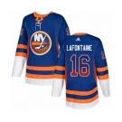 Adidas New York Islanders #16 Pat LaFontaine Authentic Royal Blue Drift Fashion NHL Jersey