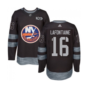 Adidas New York Islanders #16 Pat LaFontaine Premier Black 1917-2017 100th Anniversary NHL Jersey