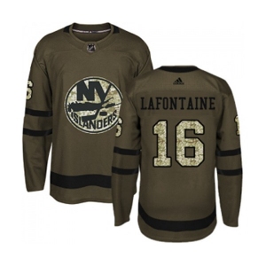 Adidas New York Islanders #16 Pat LaFontaine Premier Green Salute to Service NHL Jersey