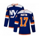 Adidas New York Islanders #17 Matt Martin Authentic Blue Alternate NHL Jersey