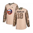 Adidas New York Islanders #18 Anthony Beauvillier Authentic Camo Veterans Day Practice NHL Jersey