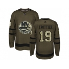 Adidas New York Islanders #19 Bryan Trottier Green Salute to Service Stitched NHL Jersey