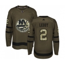 Adidas New York Islanders #2 Nick Leddy Authentic Green Salute to Service NHL Jersey