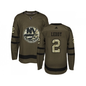 Adidas New York Islanders #2 Nick Leddy Green Salute to Service Stitched NHL Jersey