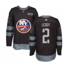 Adidas New York Islanders #2 Nick Leddy Premier Black 1917-2017 100th Anniversary NHL Jersey