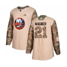 Adidas New York Islanders #21 Chris Wagner Authentic Camo Veterans Day Practice NHL Jersey