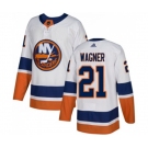 Adidas New York Islanders #21 Chris Wagner Authentic White Away NHL Jersey