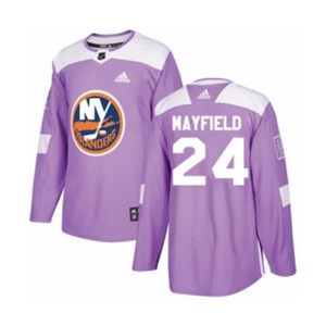 Adidas New York Islanders #24 Scott Mayfield Authentic Purple Fights Cancer Practice NHL Jersey