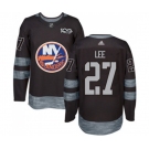 Adidas New York Islanders #27 Anders Lee Authentic Black 1917-2017 100th Anniversary NHL Jersey