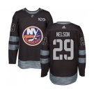 Adidas New York Islanders #29 Brock Nelson Authentic Black 1917-2017 100th Anniversary NHL Jersey