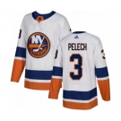 Adidas New York Islanders #3 Adam Pelech Authentic White Away NHL Jersey